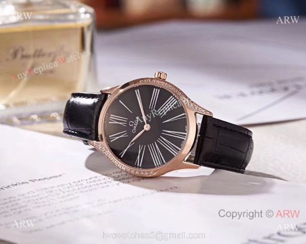 2018 Copy Omega De Ville Tresor Lady Watch Rose Gold Case 2018 Copy Omega De Ville Tresor Lady Watch Rose Gold Case