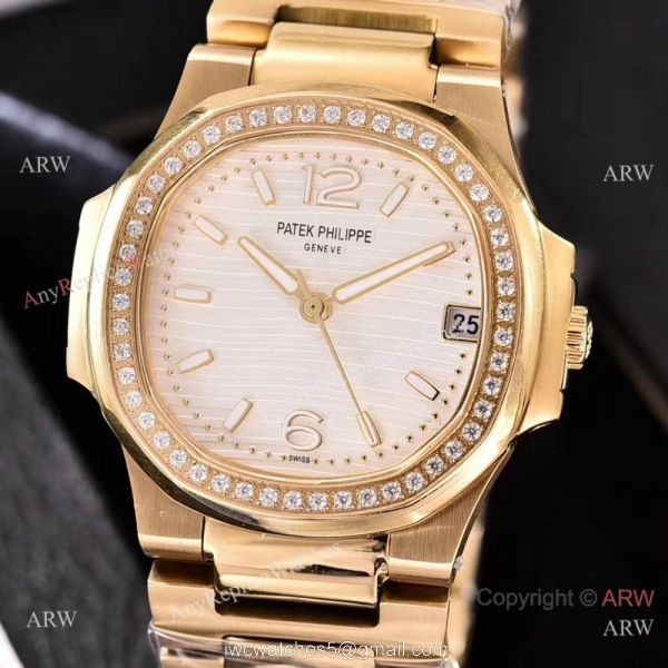 Swiss Quality Patek Philippe Nautilus Womens Watch Gold and Diamond Swiss Quality Patek Philippe Nautilus Womens Watch Gold and Diamond