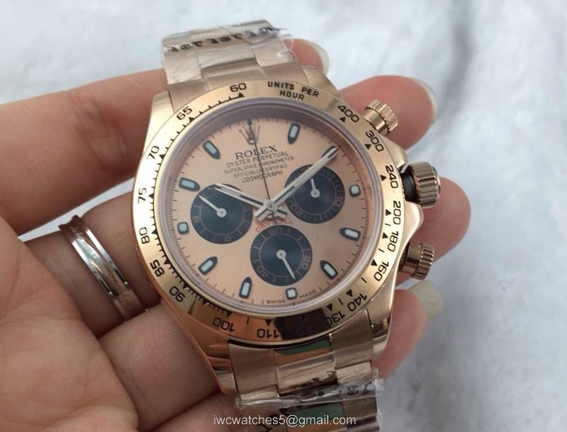 Swiss Quality Rolex Daytona Valjoux 7750 watch Rose Gold Chronograph Swiss Quality Rolex Daytona Valjoux 7750 watch Rose Gold Chronograph