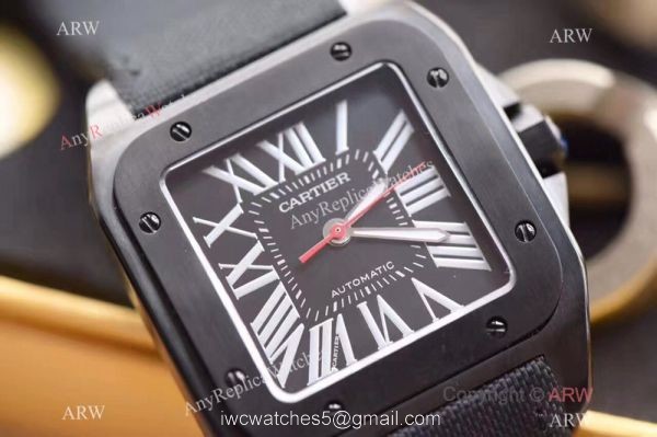 Cartier Santos 100th Anniversary Black Watch Swiss Grade Replica Cartier Santos 100th Anniversary Black Watch Swiss Grade Replica