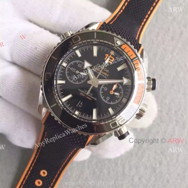 (OM)Swiss Replica Omega Seamaster 600m Master SS Black Chronograph Face (OM)Swiss Replica Omega Seamaster 600m Master SS Black Chronograph Face