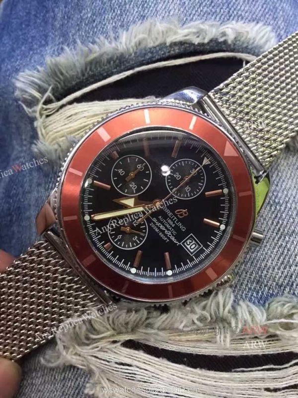 Copy Breitling Aeromarine Superocean Heritage Chronograph Watch SS Red Bezel Copy Breitling Aeromarine Superocean Heritage Chronograph Watch SS Red Bezel