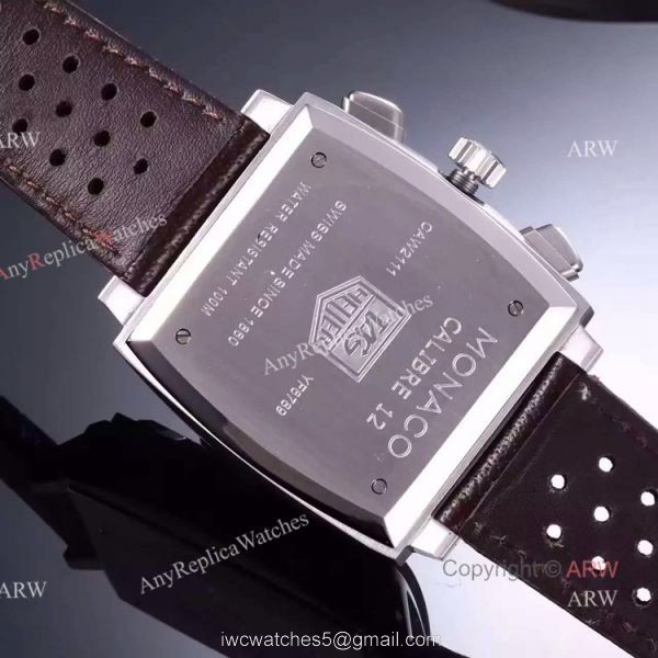 Tag Heuer Monaco Quartz Calibre 12 Watch SS Brown Dial 44mm Tag Heuer Monaco Quartz Calibre 12 Watch SS Brown Dial 44mm