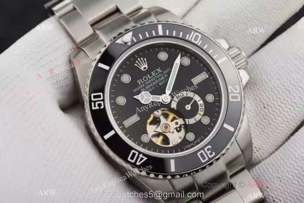Replica Swiss Rolex Submariner Tourbillon Black Face Watch 2016 New Replica Swiss Rolex Submariner Tourbillon Black Face Watch 2016 New