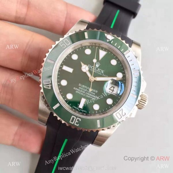 New Upgraded Rolex Submariner Hulk Replica Watch SS Rubber B Strap New Upgraded Rolex Submariner Hulk Replica Watch SS Rubber B Strap