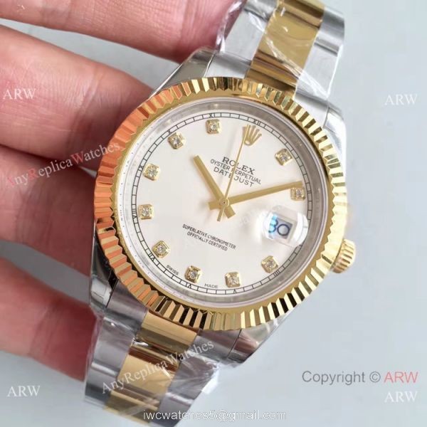 AAA Grade Rolex Datejust II 2-Tone White Diamond Replica Watches AAA Grade Rolex Datejust II 2-Tone White Diamond Replica Watches