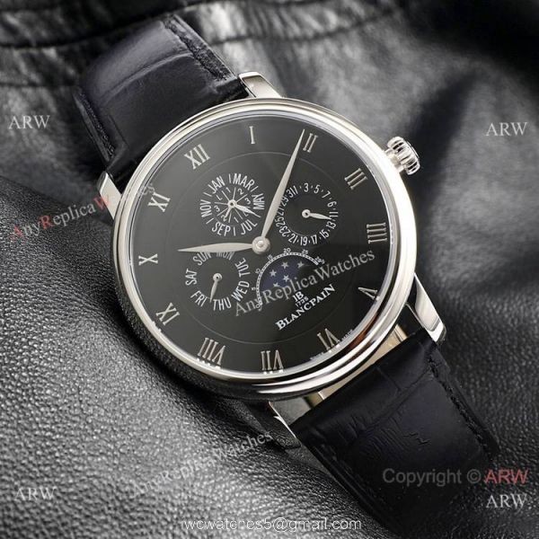 Swiss Replica Blancpain Villeret Perpetual Calendar Rose Gold Mens Watch ETA6654 Swiss Replica Blancpain Villeret Perpetual Calendar Rose Gold Mens Watch ETA6654