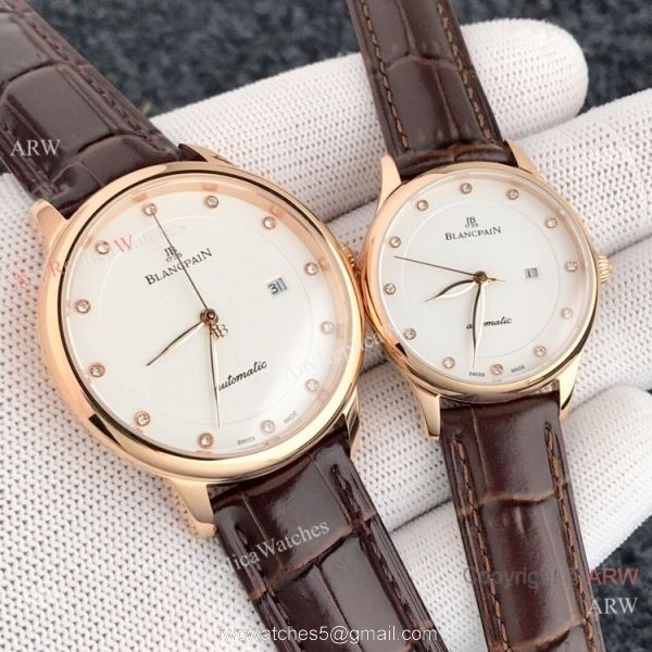 High Quality Copy Blancpain Lovers Watches SS Black Dial High Quality Copy Blancpain Lovers Watches SS Black Dial