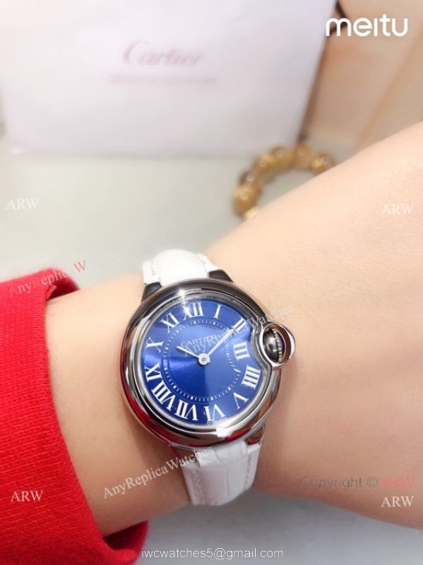 Best Quality Cartier Ballon Bleu de Quartz Watch Stainless Steel Blue Dial Best Quality Cartier Ballon Bleu de Quartz Watch Stainless Steel Blue Dial