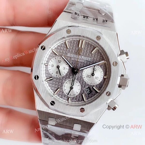Swiss Grade 1 Copy Audemars Piguet Royal Oak Chronograph 41mm Watch Gray Face Swiss Grade 1 Copy Audemars Piguet Royal Oak Chronograph 41mm Watch Gray Face