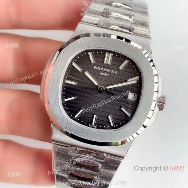 (GR) Swiss Grade Replica Patek Philippe Nautilus Cal 324 Watch Stainless Steel Gray Dial (GR) Swiss Grade Replica Patek Philippe Nautilus Cal 324 Watch Stainless Steel Gray Dial
