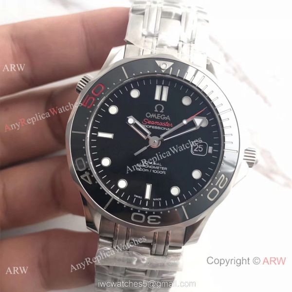 Omega Replica Watches James Bond Black Dial Watch for 50th Anniversary Omega Replica Watches James Bond Black Dial Watch for 50th Anniversary