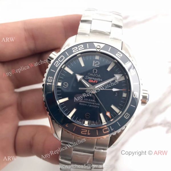 Swiss 8605 Omega Seamaster GMT 600m Replica Watch Blue Dial Swiss 8605 Omega Seamaster GMT 600m Replica Watch Blue Dial