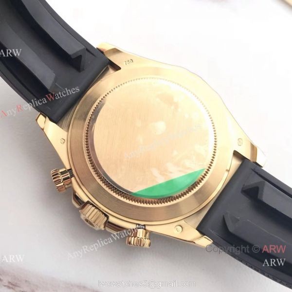 Copy Daytona Gold Case Black Rubber watch / AR Factory rolex watch Copy Daytona Gold Case Black Rubber watch / AR Factory rolex watch