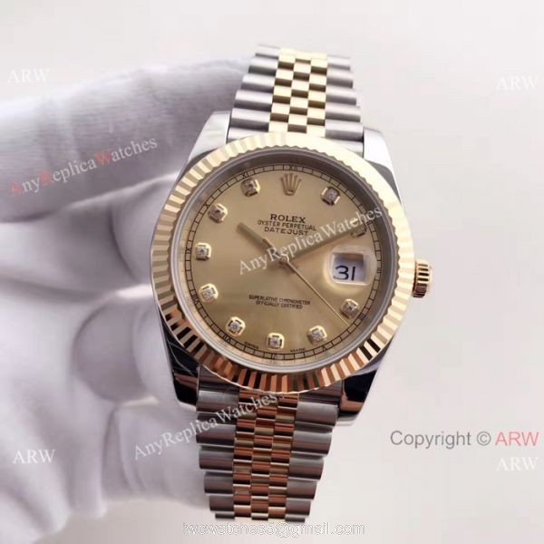 (EW) Rolex EW Factory Datejust II Gold Dial Fluted Bezel 41mm Watch Copy ETA3255 (EW) Rolex EW Factory Datejust II Gold Dial Fluted Bezel 41mm Watch Copy ETA3255