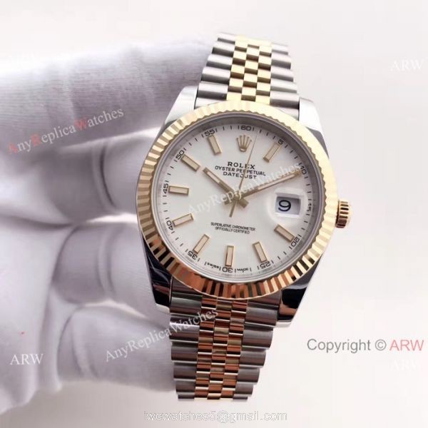 (EW) AAA Rolex Datejust 2 2-Tone White Dial 41mm Replica Watch ETA3255 (EW) AAA Rolex Datejust 2 2-Tone White Dial 41mm Replica Watch ETA3255