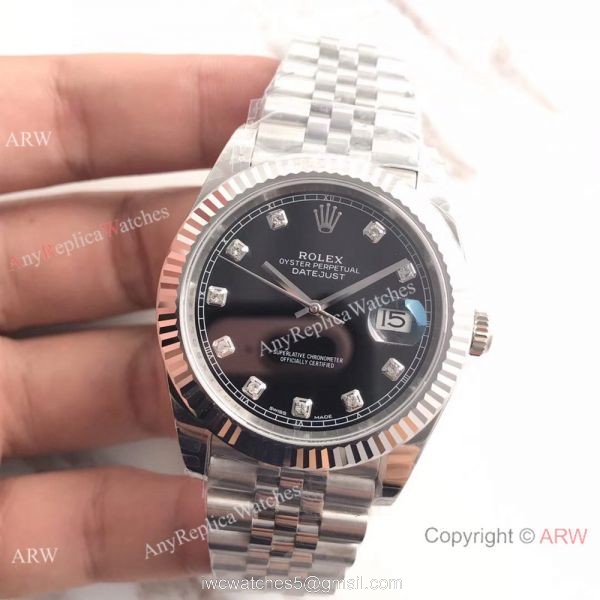 (EW) Copy Rolex Jubilee Datejust II Diamond Watch Black Dial ETA3255 (EW) Copy Rolex Jubilee Datejust II Diamond Watch Black Dial ETA3255