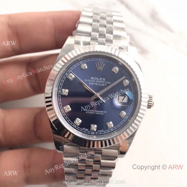 (EW) Fake Rolex Datejust II Jubilee Watch SS Blue Diamond Face ETA3255 (EW) Fake Rolex Datejust II Jubilee Watch SS Blue Diamond Face ETA3255