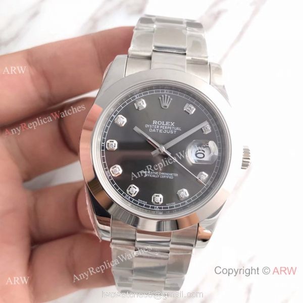 Bp Factory Rolex Oyster DateJust II 41mm Watch SS Grey Diamond Dial Bp Factory Rolex Oyster DateJust II 41mm Watch SS Grey Diamond Dial