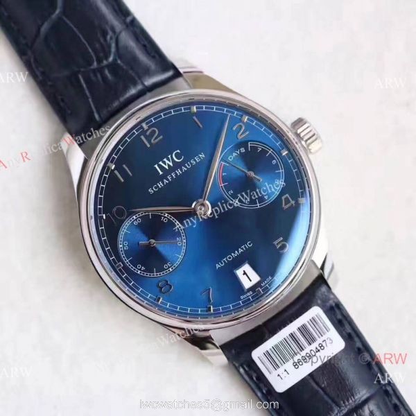 Replica IWC Portugieser 7 days power reserve Watch Blue Dial w/ folding Clasp Replica IWC Portugieser 7 days power reserve Watch Blue Dial w/ folding Clasp