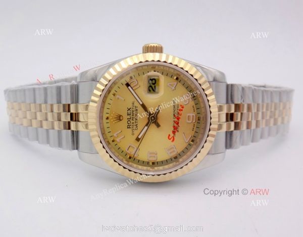 Rolex Datejust Jubilee 2-Tone Arabic Markers Watch Rolex 16233 Fake Rolex Datejust Jubilee 2-Tone Arabic Markers Watch Rolex 16233 Fake