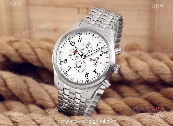 Replica Iwc Pilot Spitfire Chronograph Stainless Steel White Dial Watch For Sale Replica Iwc Pilot Spitfire Chronograph Stainless Steel White Dial Watch For Sale