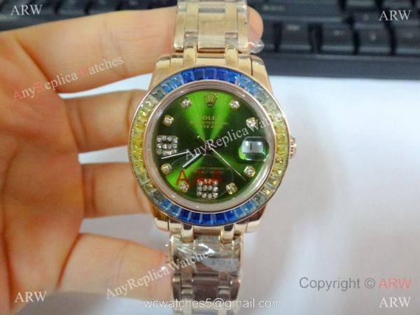Low Price Rolex Masterpiece Rose Gold Green Face Watch 31mm Medium Low Price Rolex Masterpiece Rose Gold Green Face Watch 31mm Medium