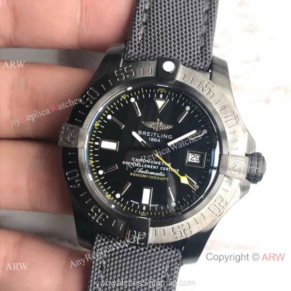 Swiss Grade Copy Breitling Avenger II Seawolf Solid Black Design Watch 45mm Swiss Grade Copy Breitling Avenger II Seawolf Solid Black Design Watch 45mm