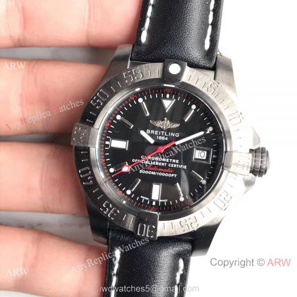 Swiss Grade Fake Breitling Avenger II Seawolf Black Leather Watch Limited Edition Swiss Grade Fake Breitling Avenger II Seawolf Black Leather Watch Limited Edition