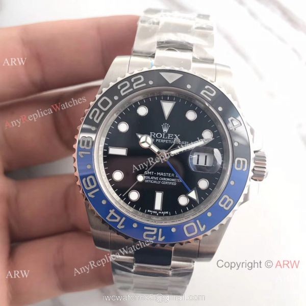 NEW UPGRADED Replica Rolex GMT-Master II SS Watch Black&038;Blue Ceramic 40mm NEW UPGRADED Replica Rolex GMT-Master II SS Watch Black&038;Blue Ceramic 40mm