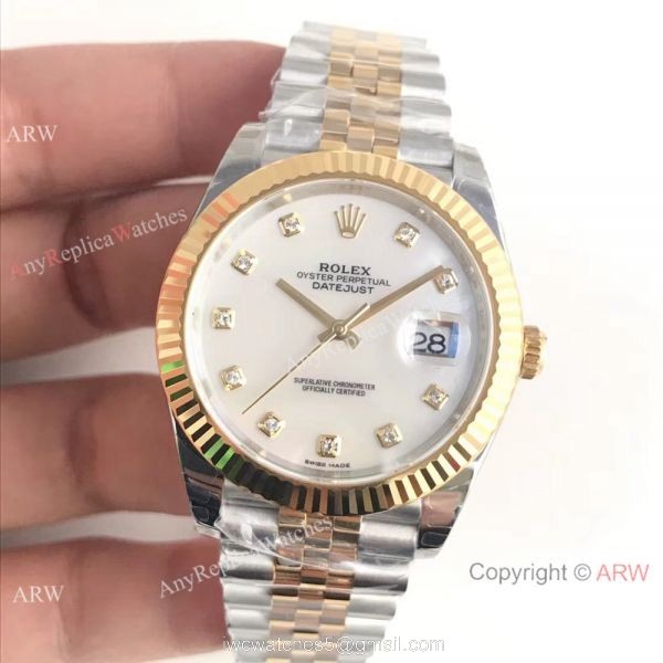 (EW) Knock off Rolex Datejust II watch White MOP Dial DJII 41mm ETA3255 (EW) Knock off Rolex Datejust II watch White MOP Dial DJII 41mm ETA3255