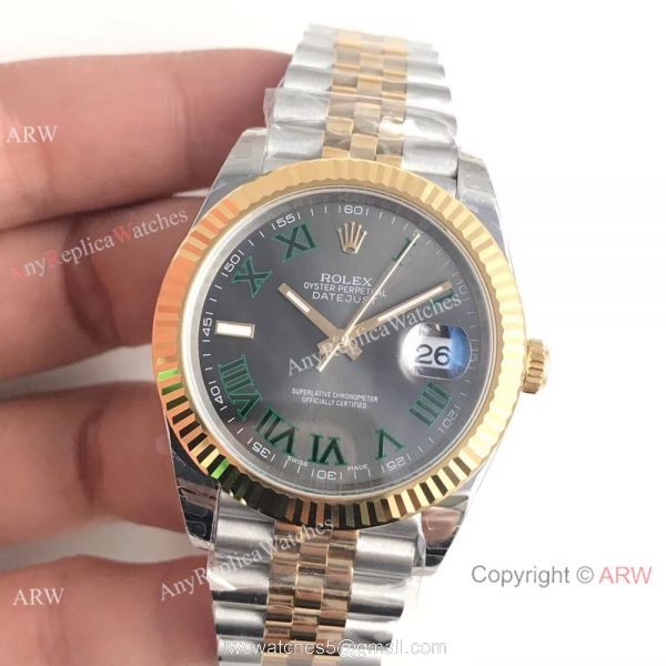 (EW) Rolex Datejust 2 ETA 3255 watch Green Roman 2-Tone (EW) Rolex Datejust 2 ETA 3255 watch Green Roman 2-Tone