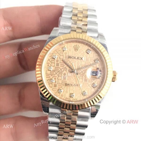 (EW) Rolex Datejust II Gold Micor Face Jubilee Watch ETA 3255 Movement (EW) Rolex Datejust II Gold Micor Face Jubilee Watch ETA 3255 Movement