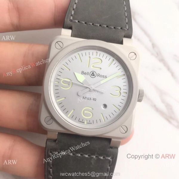 Swiss Replica Bell and Ross BR03-92 Green Arabic Watch Frosted Case Swiss Replica Bell and Ross BR03-92 Green Arabic Watch Frosted Case