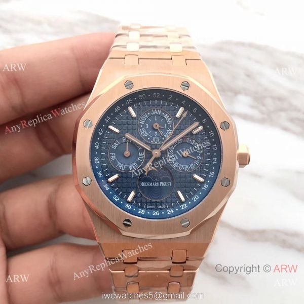 Swiss Quality Audemars Piguet Royal Oak Perpetual Calendar Replica Watch Rose Gold White Face Swiss Quality Audemars Piguet Royal Oak Perpetual Calendar Replica Watch Rose Gold White Face