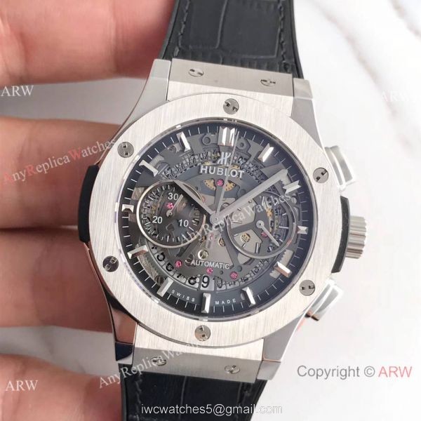 Swiss 7750 Replica Hublot Big Bang SS Black Skeleton Face Watch Best Gift Swiss 7750 Replica Hublot Big Bang SS Black Skeleton Face Watch Best Gift