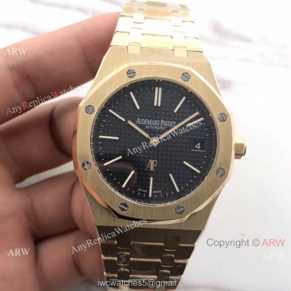Audemars Piguet Royal Oak Yellow Gold Black Face 39mm Watch Buy Replica Audemars Piguet Royal Oak Yellow Gold Black Face 39mm Watch Buy Replica