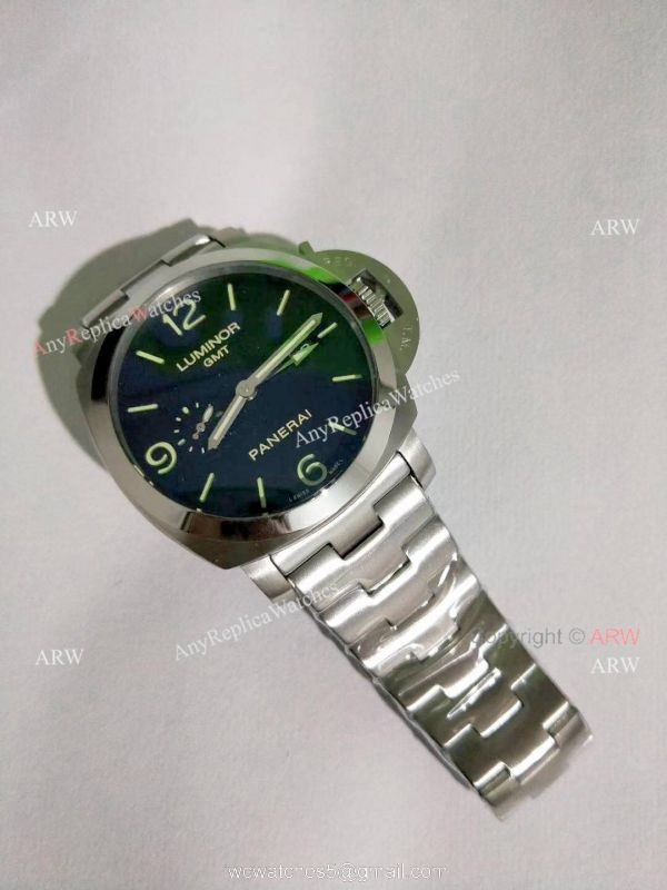 Replica Luminor GMT PAM 320 Panerai Bracelet Stainless Steel Watch Replica Luminor GMT PAM 320 Panerai Bracelet Stainless Steel Watch