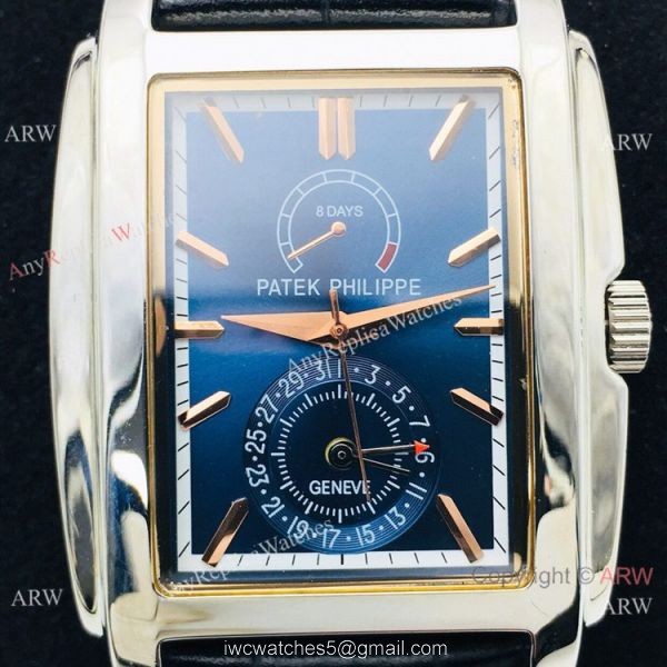 Swiss Grade Replica Patek Philippe Gondolo Watch Stainless Steel Blue Face Swiss Grade Replica Patek Philippe Gondolo Watch Stainless Steel Blue Face
