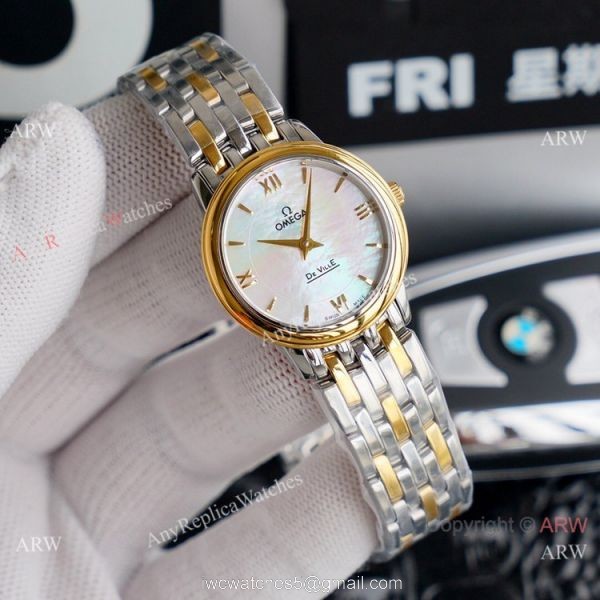 AAA Replica Omega Lady De Ville Watches 2-Tone Sapphire Crystal AAA Replica Omega Lady De Ville Watches 2-Tone Sapphire Crystal