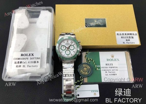 BL Factory Replica New Rolex Daytona Swiss 4130 Green Ceramic Bezel Men Watch BL Factory Replica New Rolex Daytona Swiss 4130 Green Ceramic Bezel Men Watch