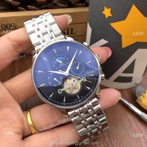 Fake IWC Portuguese Moonphase Watches 44mm Stainless Steel Fake IWC Portuguese Moonphase Watches 44mm Stainless Steel