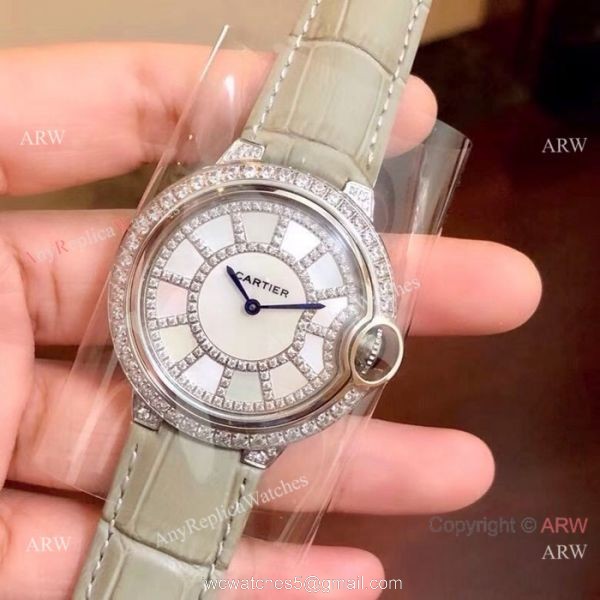 AAA Quality Cartier Ballon Bleu de 36mm Watch Diamond Case AAA Quality Cartier Ballon Bleu de 36mm Watch Diamond Case