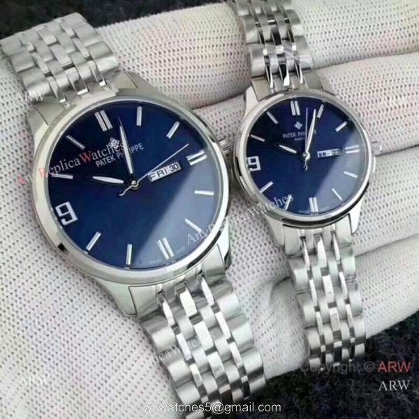 Patek Philippe Calatrava Lovers Watch Stainless Steel Silver Dial Patek Philippe Calatrava Lovers Watch Stainless Steel Silver Dial