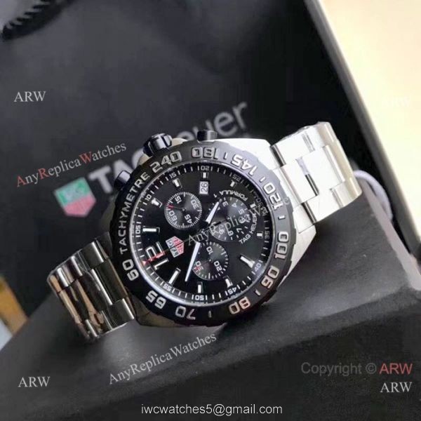Swiss Grade TAG Heuer Formula 1 Watch Stainless Steel Black Bezel Swiss Grade TAG Heuer Formula 1 Watch Stainless Steel Black Bezel