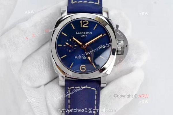 Swiss Replica Panerai Luminor GMT Limited Edition SS Blue Watch PAM 688 Swiss Replica Panerai Luminor GMT Limited Edition SS Blue Watch PAM 688