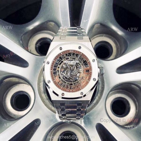 Fake AP Skeleton Wristwatch Audemars Piguet Royal Oak Stainless Steel Watch Fake AP Skeleton Wristwatch Audemars Piguet Royal Oak Stainless Steel Watch