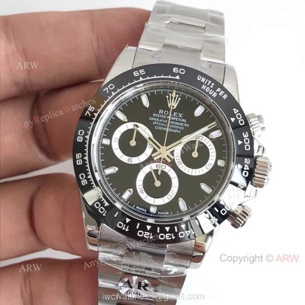 Rolex Daytona 904L Stainless Steel Black Ceramic Watch AR Replica Watches Rolex Daytona 904L Stainless Steel Black Ceramic Watch AR Replica Watches