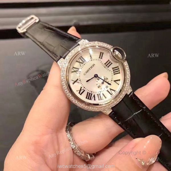Copy Cartier Ballon Bleu de White MOP Dial Watches 36mm Copy Cartier Ballon Bleu de White MOP Dial Watches 36mm