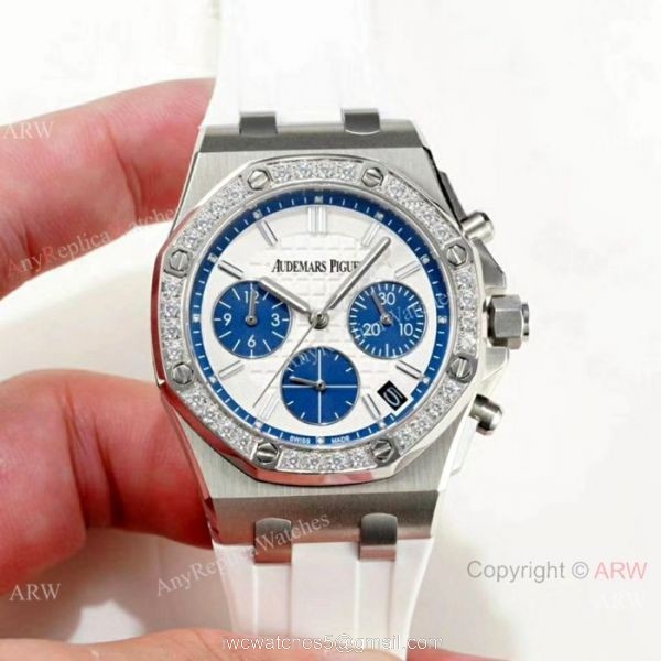Women Audemars Piguet Royal Oak offshore Replica Watch Diamond Bezel White Dial Women Audemars Piguet Royal Oak offshore Replica Watch Diamond Bezel White Dial